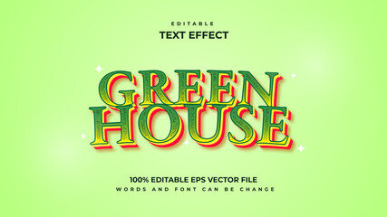 Fototapeta premium green house text effect