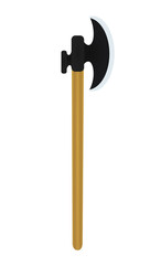 Isolated metal ax. vector illustration