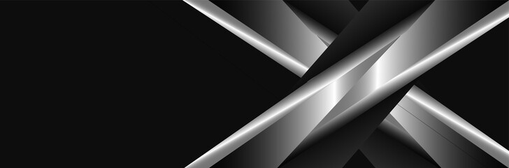 Modern silver black banner design