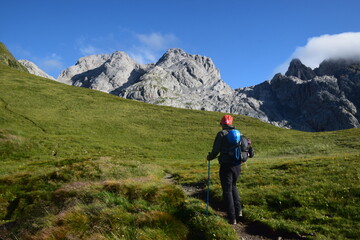 Naklejka na ściany i meble Alpi - Trekking sul monte Coglians