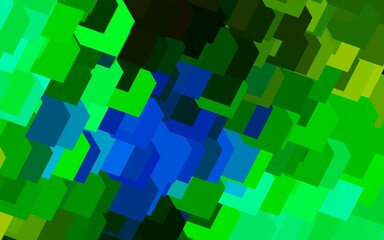 Dark Blue, Yellow vector backdrop with rhombus.