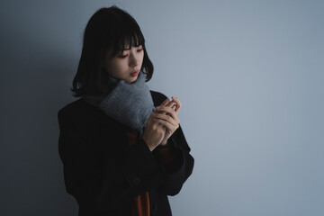 Obraz premium 冬ファッションの女性