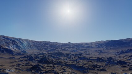 alien planet landscape, science fiction illustration, view from a beautiful planet, beautiful space background 3d render
