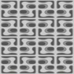 Flat Abstract Seamless Pattern In Retro Style To Decorate Any Surfaces.