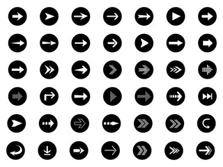 Arrows big black set icons. Arrow vector collection