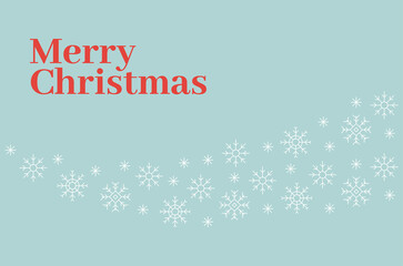 Christmas snowflakes frame or border. Winter silver snow background, minimal decoration on white, greeting card. New Year Holidays backdrop. Flake Vector illustration