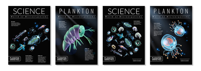 Plankton Poster Set - obrazy, fototapety, plakaty