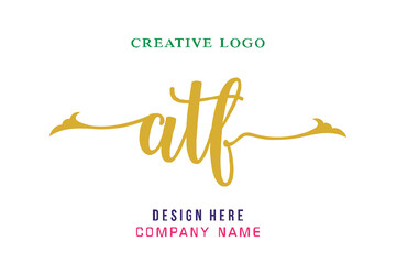 Fototapeta Atf lettering logo is simple, easy to understand and authoritative obraz