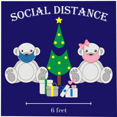 social distance, happy New Year