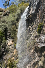 waterfall in the mountains