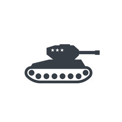 Obraz premium military tank icon on white