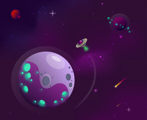 Fototapeta premium Space illustration