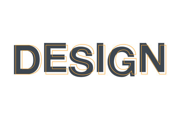 Modern, simple graphic design of a word 