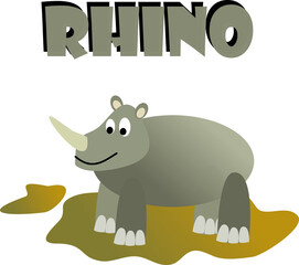 Image of a cute rhino
