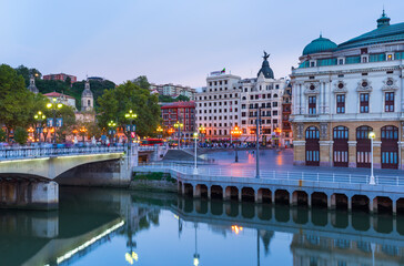 Fototapeta premium Teatro Arriaga (Opera house), Bilbao, Bizkaia, Basque Country, Spain, Europe