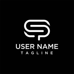  creative SP letter logo design vector image , letter sp logo icon image , sp logo vector image  , letter sp logo , logo letter sp combination 