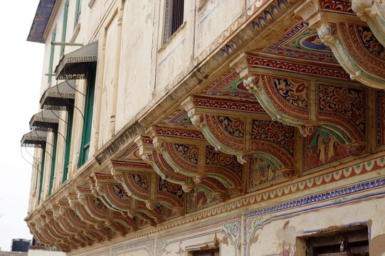 Haveli dans la ville de Mandawa, Inde