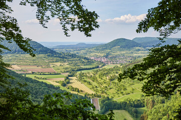 Schwäbische Alb (Swabian Alb) near Stuttgart – Germany, Beautiful View, Hilly, Landscape, green,...