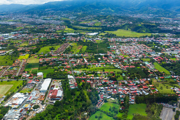 Aerial view, San Jose, Costa Rica, Central America, America