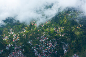 Aerial view between San Jose and Puerto Jimenez, Costa Rica, Central America, America