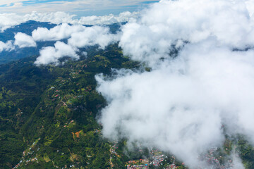 Aerial view between San Jose and Puerto Jimenez, Costa Rica, Central America, America