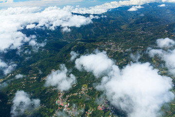 Fototapeta premium Aerial view between San Jose and Puerto Jimenez, Costa Rica, Central America, America