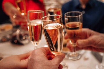 two glasses of champagne