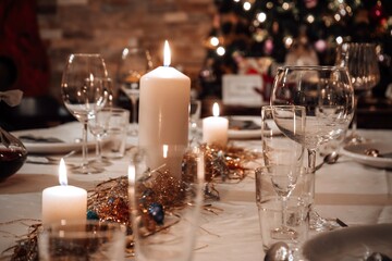 christmas table setting
