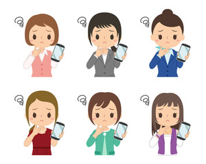 スマホを持つ男性 セット イラスト Wall Mural Wallpaper Murals Ykc スマホを持つ男性 セット イラスト Wall Mural Wallpaper Murals Ykc