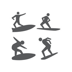 Surfing icon design template vector isolated illustration