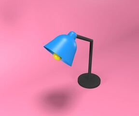 3d desk lamp illustration. 3d rendering of table lamp. 