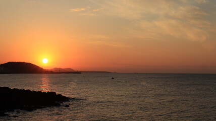 jeju island sunset