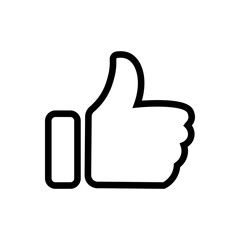 Like outline icon isolated. Symbol, logo illustration for mobile concept, web design and games.