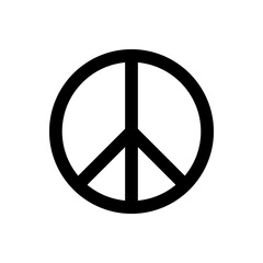 Peace outline icon isolated. Symbol, logo illustration for mobile concept, web design and games.