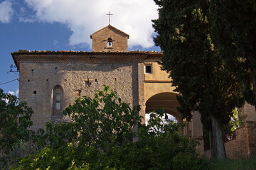 Fototapeta na wymiar Church in Volterra, Province of Siena, Tuscany, Italy, Europe 