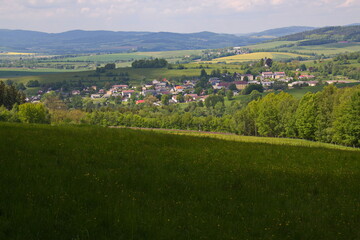 Fototapeta na wymiar Village Desenice in Bohemian Forest in Czech republic,Europe 