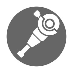 Simple illustration of electric angle grinder icon for web design