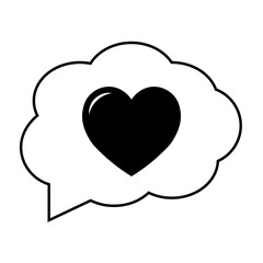 Simple illustration of heart icon for St. Valentines Day