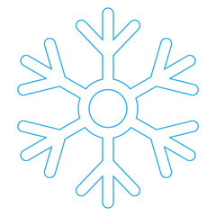 Simple illustration of winter snowflake for Christmas holiday