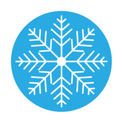 Simple illustration of winter snowflake for Christmas holiday