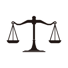 Justice scale logo design template vector illustration