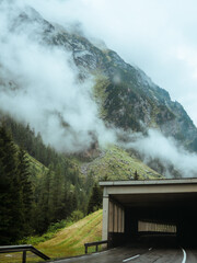 clouds over the mountains