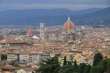 Fototapeta na wymiar Florence aerial view