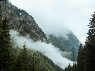 fog over the mountains