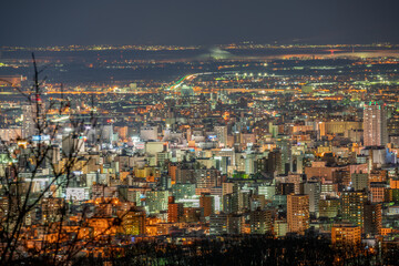 北海道　札幌　札幌夜景　夜景　都市景観