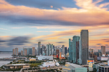 Fototapeta na wymiar Miami, Florida, USA Downtown Cityscape
