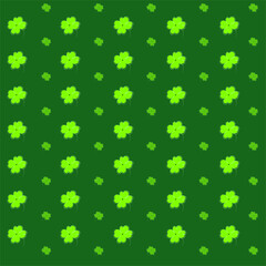 seamless pattern with green clover