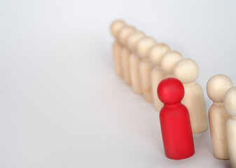 People standing out from the crowd. Human resource, Talent management, Recruitment employee,...