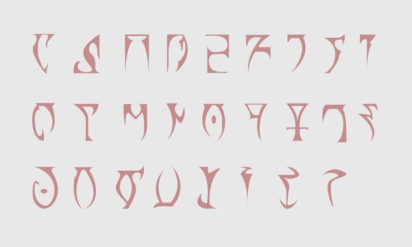 Daedric Runes from The Elder Scrolls Vector Illustration
