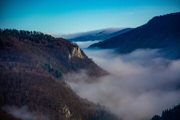 Fototapeta premium mist over the mountains